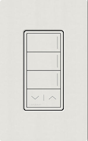 Lutron RRST-W3RL-LG RadioRA 3 Sunnata RF Keypad, 3-Button with Raise/Lower Keypad in Lunar Gray