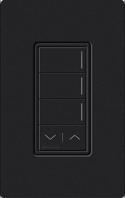 Lutron RRST-W3RL-MN RadioRA 3 Sunnata RF Keypad, 3-Button with Raise/Lower Keypad  in Midnight