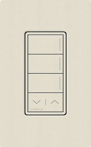 Lutron RRST-W3RL-PM RadioRA 3 Sunnata RF Keypad, 3-Button with Raise/Lower Keypad in Pumice