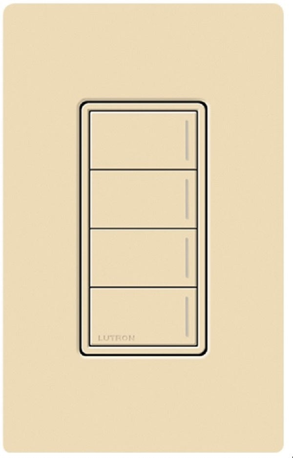 Lutron RRST-W4B-IV RadioRA 3 Sunnata RF Keypad, 4-Button Keypad  in Ivory