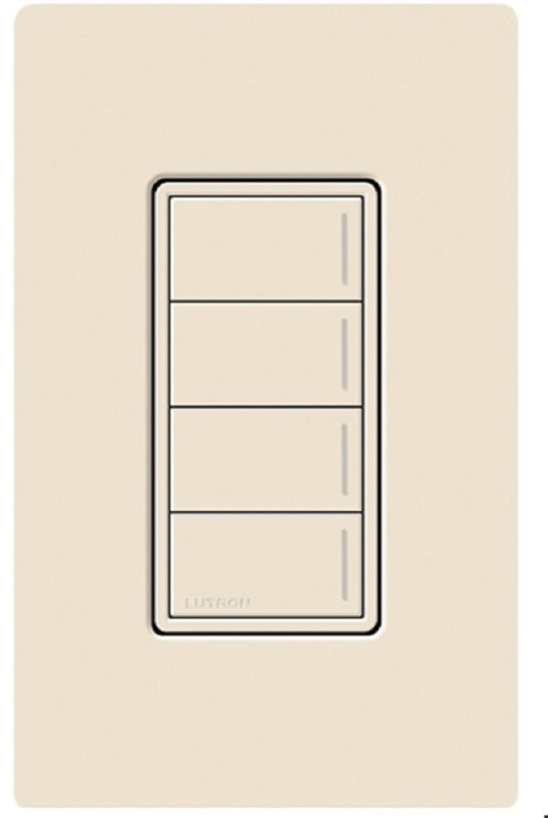 Lutron RRST-W4B-LA RadioRA 3 Sunnata RF Keypad, 4-Button Keypad  in Light Almond