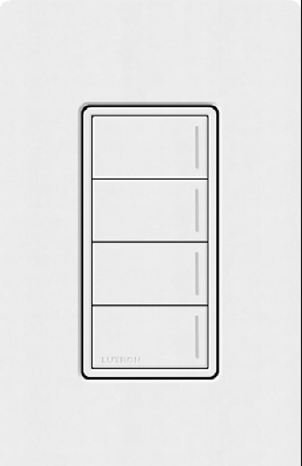 Lutron RRST-W4B-SW RadioRA 3 Sunnata RF Keypad, 4-Button Keypad  in Snow White