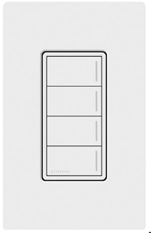Lutron RRST-W4B-WH RadioRA 3 Sunnata RF Keypad, 4-Button Keypad  in White