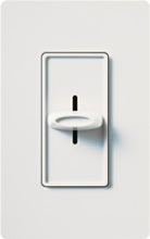Lutron S-1000-WH Skylark 1000W Incandescent / Halogen Single Pole Slide-to-Off Dimmer in White
