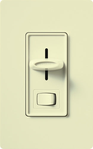 Lutron S-600PH-AL Skylark 600W Incandescent / Halogen Single Pole Preset Dimmer in Almond