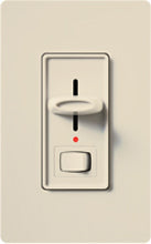 Lutron S-600PNL-LA Skylark 600W Incandescent / Halogen Single Pole Preset Dimmer with Locator Light in Light Almond