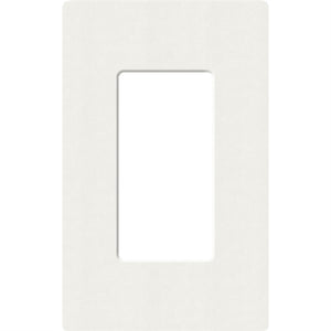 Lutron SC-1-GL Claro Satin Screwless Wallplate 1 Gang in Glacier White