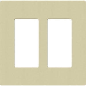 Lutron SC-2-SA Claro Satin Screwless Wallplate 2 Gang in Sage