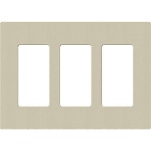 Lutron SC-3-CY Claro Satin Screwless Wallplate 2 Gang in Clay