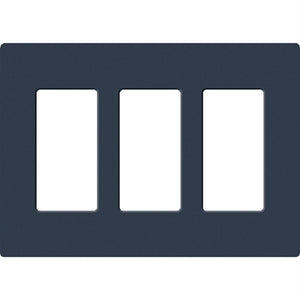 Lutron SC-3-DE Claro Satin Screwless Wallplate 2 Gang in Deep Sea