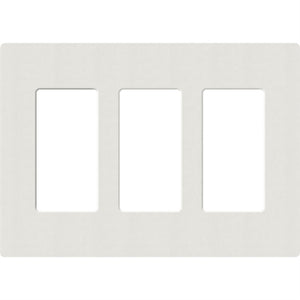 Lutron SC-3-LG Claro Satin Screwless Wallplate 2 Gang in Lunar Gray