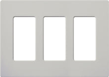 Lutron SC-3-PD Claro Satin Screwless Wallplate 3 Gang in Palladium