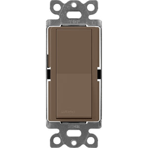 Lutron SC-3PS-EP Claro Satin 15A 3-Way Switch in Espresso