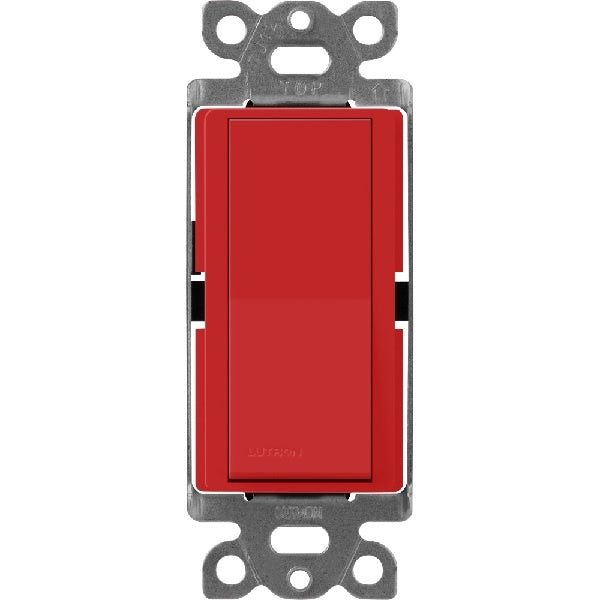 Lutron SC-3PS-SR Claro Satin 15A 3-Way Switch in Signal Red