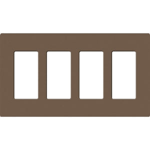 Lutron SC-4-DE Claro Satin Screwless Wallplate 4 Gang in Deep Sea