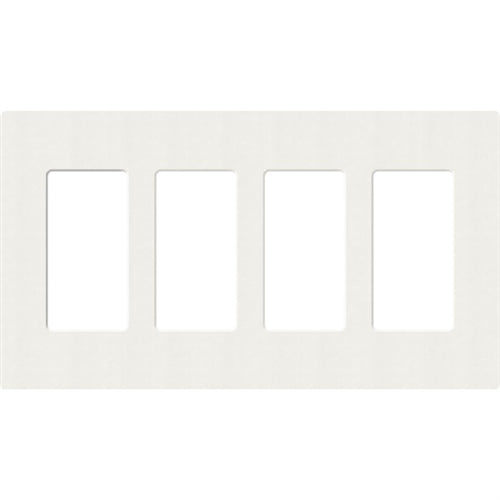 Lutron SC-4-LG Claro Satin Screwless Wallplate 4 Gang in Lunar Gray
