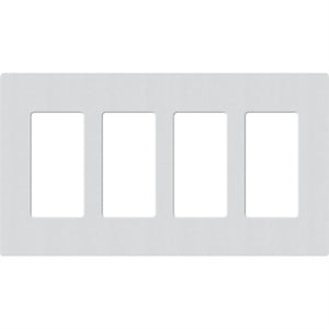 Lutron SC-4-MI Claro Satin Screwless Wallplate 4 Gang in Mist