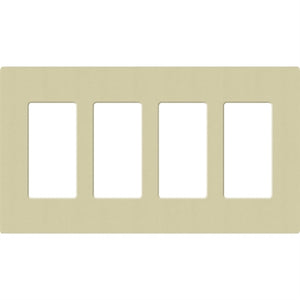 Lutron SC-4-SA Claro Satin Screwless Wallplate 4 Gang in Sage