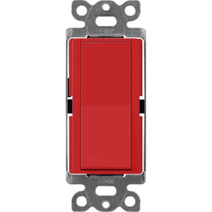 Lutron SC-4PS-SR Claro Satin 15A 4-Way Switch in Signal Red