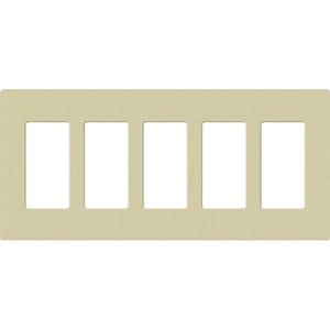 Lutron SC-5-SA Claro Satin Screwless Wallplate 5 Gang in Sage
