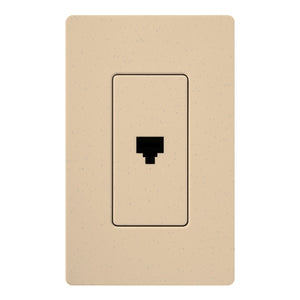 Lutron SC-PJH-DS Claro Satin Single Phone Jack in Desert Stone