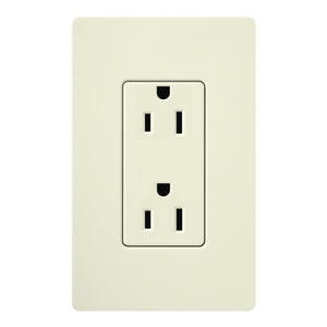 Lutron SCR-15-GFTR-BI Claro Satin Tamper Resistant 15A GFCI Receptacle in Biscuit (Replaced by SCR-15-GFST-BI)