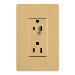 Lutron SCR-15-HDTR-GS Claro Satin Tamper Resistant 15A Split Duplex Receptacle Half for Dimming Use in Goldstone