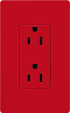 Lutron SCR-15-HT Claro Satin 15A Duplex Receptacle, Not Tamper Resistant, in Hot