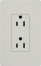 Lutron SCRS-20-TR-PD Claro Satin Tamper Resistant 20A Duplex Receptacle in Palladium