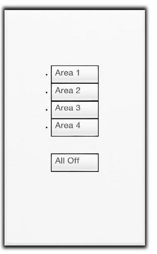 Lutron SG-4MI-SN-EGN SeeTouch 4-Button Master Control Wallstation For Grafik Eye 3000 System, Insert Style in Satin Nickel with Engraving