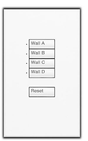 Lutron SG-4PSI-IV-E00 SeeTouch 4-Partition Control For Grafik Eye 3000 System, Insert Style in Ivory Unengraved
