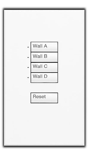 Lutron SG-4PSN-SN-EGN SeeTouch 4-Partition Control For Grafik Eye 3000 System, Non Insert Style in Satin Nickel with Engraving