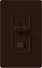 Lutron SLV-600P-BR Skylark 600W Magnetic Low Voltage Single Pole Dimmer in Brown