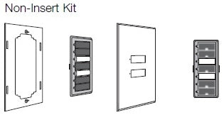Lutron SR-3BN-BL-EGN SeeTouch 3-Button Replacement Kit For SO-3BN, Non Insert Style in Black with Engraving