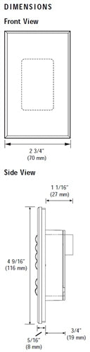 Lutron SR-4SIRN-IV-E00 SeeTouch 4-Button Replacement Kit For SG-4SIRN, Non Insert Style in Ivory Unengraved