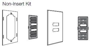 Lutron SR-4SN-SN-E00 SeeTouch 4-Button Replacement Kit For SG-4SN, Non Insert Style in Satin Nickel Unengraved