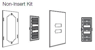 Lutron SR-4SN-SN-EGN SeeTouch 4-Button Replacement Kit For SG-4SN, Non Insert Style in Satin Nickel with Engraving