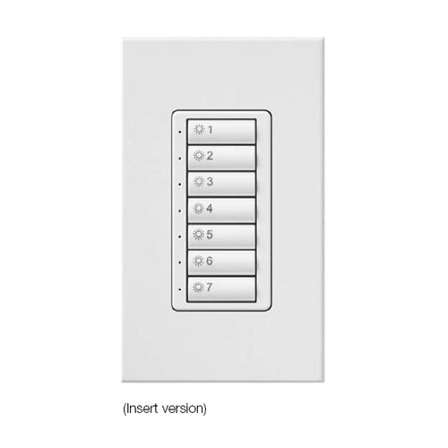 Lutron SR-7BI-SN-E00 SeeTouch 7-Button Replacement Kit For SO-7BI, Insert Style in Satin Nickel Unengraved