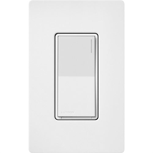 Lutron ST-6ANS-SW 6 A Light, 1/10 HP 3 A Motor Neutral Wire Electronic Switch in Snow White
