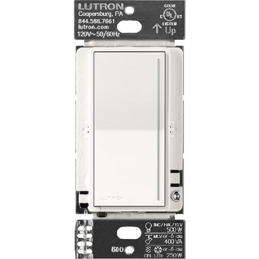 Lutron ST-PRO-N-BW 250W LED/CFL or 500W Incandescent/Halogen/ELV or 400VA MLV Phase Selectable, Neutral Dimmer in Brilliant White