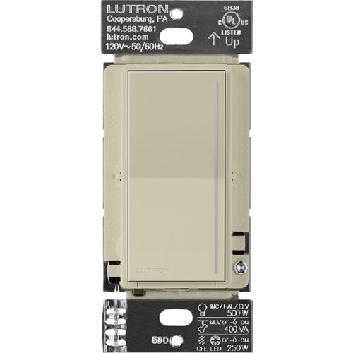Lutron ST-PRO-N-CY 250W LED/CFL or 500W Incandescent/Halogen/ELV or 400VA MLV Phase Selectable, Neutral Dimmer in Clay