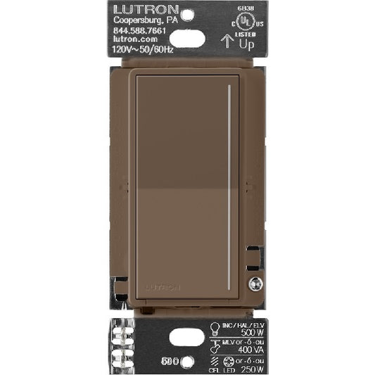 Lutron ST-PRO-N-EP 250W LED/CFL or 500W Incandescent/Halogen/ELV or 400VA MLV Phase Selectable, Neutral Dimmer in Espresso