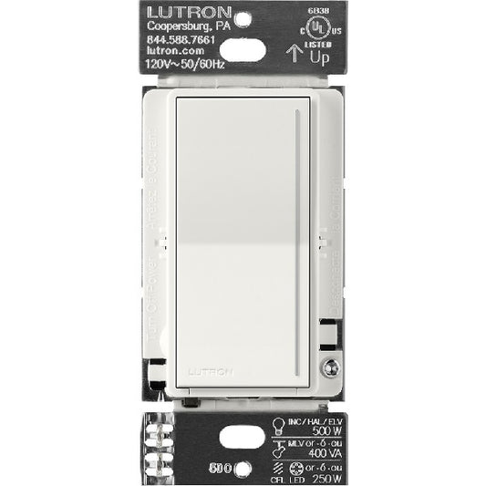 Lutron ST-PRO-N-RW 250W LED/CFL or 500W Incandescent/Halogen/ELV or 400VA MLV Phase Selectable, Neutral Dimmer in Architectural White