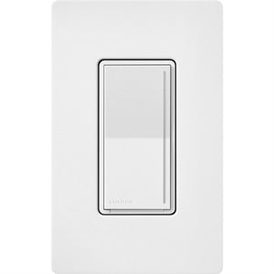 Lutron ST-PRO-N-SW 250W LED/CFL or 500W Incandescent/Halogen/ELV or 400VA MLV Phase Selectable, Neutral Dimmer in Snow White