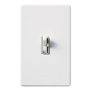 Lutron TGCL-153PH-WH (AYCL-153P-WH) Toggler 600W Incandescent, 150W CFL or LED Single Pole / 3-Way Dimmer in White