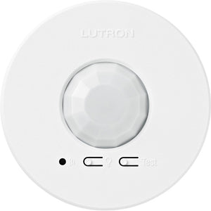 Lutron ULRF2-OCR2B-P-WH Radio Powr Savr Wireless RF 360 deg Celing-mount Occupancy/Vacancy Sensor, Auto-On/Auto-Off or Manual On/Auto-off in White, BAA Compliant