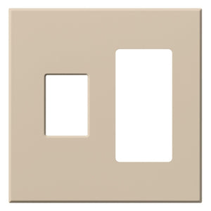 Lutron VWP-2CR-TP Vareo, 2-Gang Wallplate in Taupe, matte finish