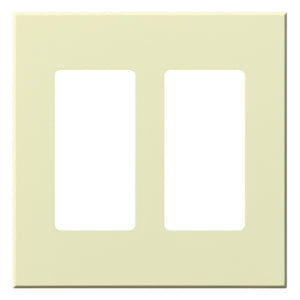 Lutron VWP-2R-AL Vareo, 2-Gang Wallplate in Almond, matte finish