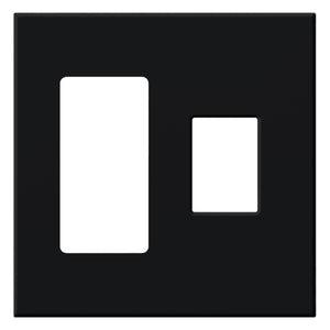 Lutron VWP-2RC-BL Vareo, 2-Gang Wallplate in Black, matte finish