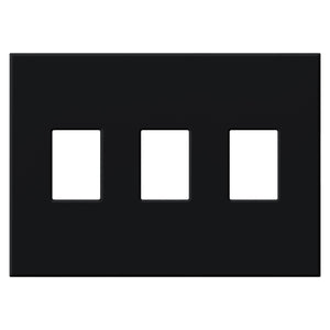 Lutron VWP-3-BL Vareo, 3-Gang Wallplate in Black, matte finish